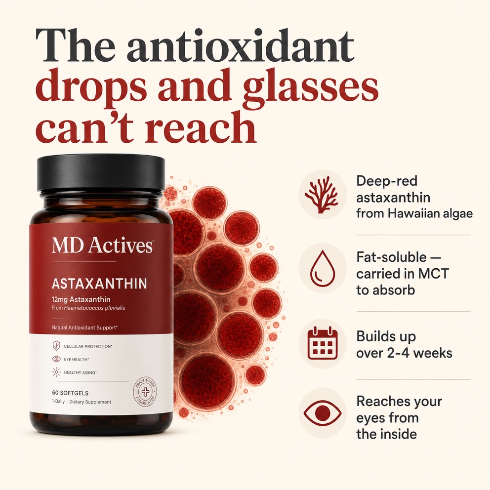The antioxidant drops and glasses can't reach
