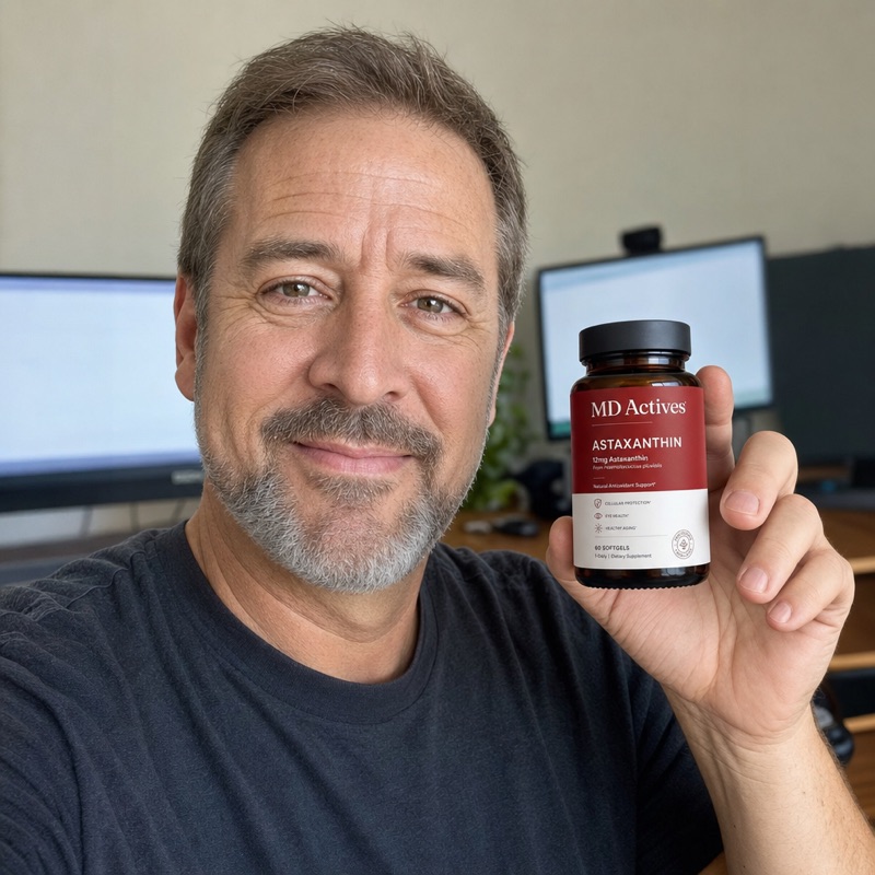 Verified buyer holding MD Actives Astaxanthin